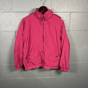 Vintage Pacific Trail Rain Jacket Women's S Pink Lightweight Windbreaker Y2K